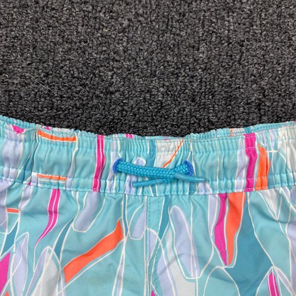 Vineyard Vines Boys Swim Trunks Aqua And Orange Waves Size 7 - Picture 3 of 6